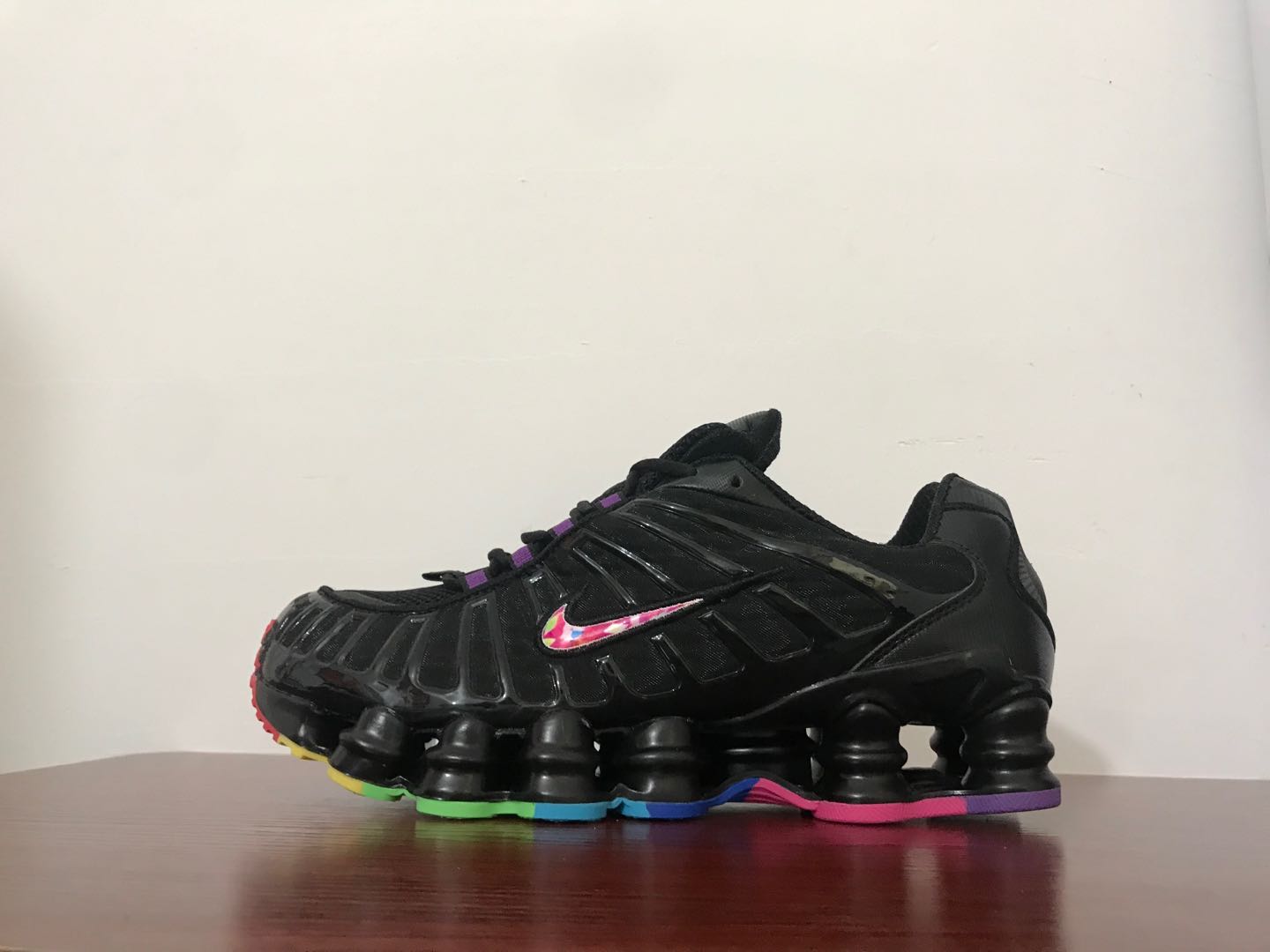 2020 Nike Shox 13 Black Rainbow For Women